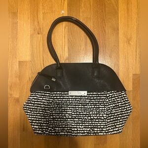 KIPLING Black and White Women's Shoulder Bag